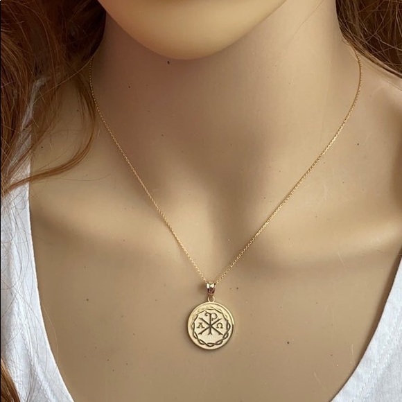 Element Shine | Jewelry | Gold Ancient Christian Chi Rho Px Symbol ...